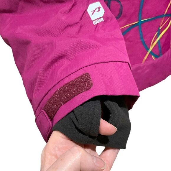 ORAGE Snowboarding ski hooded jacket girls XXL size 16 Swirls fuchsia - Picture 13 of 16
